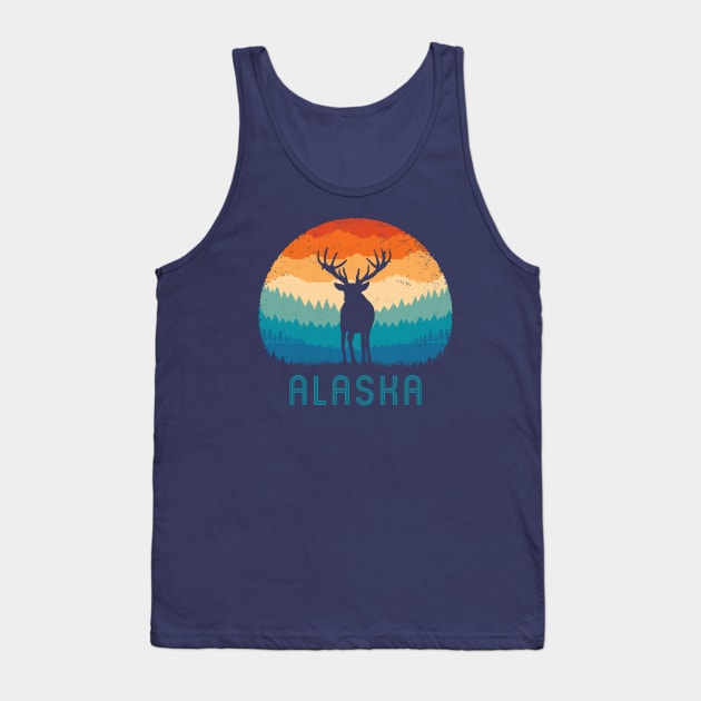 Alaska Retro Deer Tank Top by TigerTom